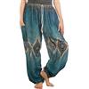 Lofbaz Donna Coulisse Diamante Harem Boho Genio Pantaloni Borgogna XL