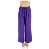 JOPHY & CO. Pantaloni Donna Elegante a Vita Alta con Fiocco Decorato (cod. 6303) (Viola, S)