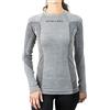 Merino & More - Biancheria intima da sci in lana merino, da donna, a maniche lunghe, grigio chiaro, M