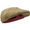 Borges & Scott Coppola Dingwall con 8 Spicchi - 100% Lana - Harris Tweed - Tessuta a Mano - Resistente all'Acqua - Herringbone 60cm