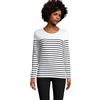 IMPRESSION T-SHIRT PERSONNALISE Maglietta marinaio da donna, t-shirt Mariniere a maniche lunghe a righe, maglietta da donna, 100% cotone, disponibile in due colori, Bianco e blu marino, XXL