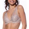 Selene, Bralette in Pizzo con Coppa Foderata Imbottita e Ferretto, Reggiseno Donna Collezione Irina, Colore Terra, Taglia 5B