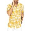 RED BRIDGE Camicia Hawaiana da Uomo a Manica Corta Design Aloha Gialla L