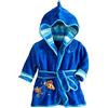 KIRALOVE Vestaglia pesce - accappatoio nemo da camera - notte - pigiama - bambino - morbido pile - con cappuccio - personaggi - taglia 100-2-3 anni - blu