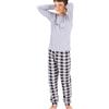 LOREZA ® Ragazzi Pigiama in Cotone in Due Pezzi (140-146 (10-11 Anni), Grigio)