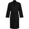 Morgenstern Accappatoio Uomo Leggero Nido d'Ape di Cotone con Collo a Kimono Vestaglia Estiva Nero Taglia L