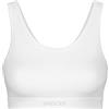 Snocks Bustino da Donna in Morbido Cotone Biologico con Reggiseno Sportivo Senza Ferretto (XS, Bianco)