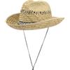 LIPODO Texas Cappello di Paglia Cowboy con sottogola Fascia Decorativa Made in Italy Unisex Primavera Estate