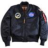 Alpha Industries 1 VF NASA Bomber Jacket per Uomo Giacche, Rep.Blue, 5XL