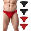 Avidlove Slip Uomo Sexy Confezione da 4 Mutande Morbide Modali Intimo Corto Mutande Tronco Pantaloncini Intimo Uomo Gr. EU XL 2 X Nero/ 2 X Rosso