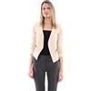 malito more than fashion Malito - Blazer da donna a manica lunga - Blazer in jersey tinta unita - Giacca corta basica - Blazer in felpa con zip - Tasche - Blazer aderente 6040 (Taglia S-XXL), blu jeans, L
