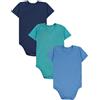 TupTam Body per Bambini con Maniche Corte, Pacco da 3, Mix di Colori 1, 104
