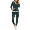 Yukiuiny Tute velluto da ginnastica Completi sportivi Due pezzi da pigiami Primavera Autunno Inverno Tuta per Natale-Verde/M