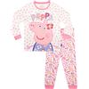 Peppa Pig Pigiama Bambina | Pijama Bambini Lungo | Pigiamone a Fiori Bimba Multicolore 2-3 Anni