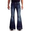 Comycom Jeans da uomo anni '70, blu scuro, usati, jeans svasati da uomo, jeans svasati vintage scuri, look usato, Blu scuro, 32W x 36L