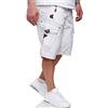 Geographical Norway Perle Pantaloni Corti Cargo da Uomo, con Cintura Bianco XX-Large