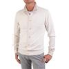 Marenza Giacca Uomo Misto Cashmere Cardigan Bottoni Made in Italy Maglione Seta Pullover Manica Lunga Lana Merino Cachemire Maglioncino Beige Blu Grigio Maglia Regalo Abbigliamento Inverno (XL, Jeans)