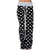AMYTIS LINGERIE Pyjama long Pantalon Hiver Grande Taille Extensible Confortable Pantalons décontracté Droit pour Femmes avec Cordon de Serrage pour Le Yoga Bas De Pyjama Femme