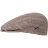 LIPODO Coppola a Quadri Devron Uomo - Made in Italy Cotton cap Cappello Piatto con Visiera, Fodera Primavera/Estate - 61 cm Beige