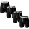 Nuofengkudu Lunghi Modal Mutande Senza Cuciture Boxer Aderenti Anti Sfregamento Traspirante Rigonfiamento Confort Sportivo Underwear Underpants 4 Pack-Bianco XL