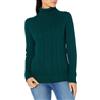 Amazon Essentials Maglione A Collo Alto Intrecciato con Screziatura (Taglie Forti Disponibili) Donna, Verde Bosco, M