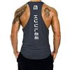 KUULEE Canotta Uomo Bodybuilding Tank Top Palestra Stringer Veste Elastico Grigio Scuro-1pcs M