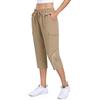 MoFiz Pantaloni Trekking Donna Cargo Shorts Estivi Pantaloni Corti Sportivo Escursionismo Pants con Tasche Nero XL