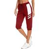 Terecey 3/4 Pantaloni Sportivi Donna Leggeri Pantaloni Tuta Donna Cotone Pantaloni Capri Donna Estivi Pantaloni Yoga Donna con Tasche Pantaloni Fitness Donna 3/4 per Sport Jogging - Rosso S