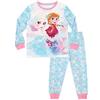 Disney Pigiama Frozen Bambina | Pigiami Cotone Lungo | Pigiamone Principesse Pijama Anna e Elsa per Bambini Blu 18-24 Mesi