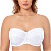 DELIMIRA Donna Reggiseno Senza Spalline a Fascia Multifunzione con Ferretto Supporto Taglie Forti Edificio Grigio 3F