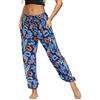 Nuofengkudu Donna Harem Yoga Pantaloni Vita Alta con Tasconi Thai Estivi Baggy Aladin alla Turca Boho Etnici Vintage Stampa Pilates Pants Vacanza Estate Beach(Y-Blue Floreale,One Size)