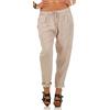 malito more than fashion Malito Pantaloni di Svago Panno di Lino da con Fascia Elastica 6816 Donna (S, Fango)