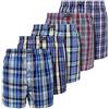 ROYALZ 5 Pack Boxer da Uomo Stile Americano a 5 Pantaloncini a Quadri 100% Cotone Intimo Uomo Pantaloni Taglio Vita Alta 5 Set, Colore:Set 061 (Paco da 5 - Multicolore), Dimensione:XXL