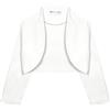 Bolerose Ragazze Manica 3/4 Formale Bambini Bolero (Bianco, 5-6 Anni)