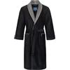Morgenstern Accappatoio Uomo Cotone Con Collo a Scialle Velluto Spugna Lungo Nero/Grigio XL
