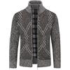 Sliktaa Uomo Cardigan Cappotto Invernale Foderato in Pile Caldo Maglione Cardigan