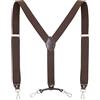 Ausukler Bretelle da uomo extra forti, 3,5 cm di larghezza, con gancio girevole, Heavy Duty, colore nero, grigio scuro, Taglia unica