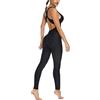STARBILD Tuta Intera Donna Anti-Cellulite, Jumpsuit Sportiva Push Up Sexy, Completo per Yoga Palestra, N1370-Nero XL