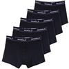 ROYALZ Boxer Uomo Classico Pacco da 5 Intimo Mutande Slip Elasticizzato 5 Pack(95% Cotone / 5% Elastan), Colore:Nero, Dimensione:XXL