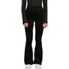 Urban Classics Tb5426-ladies High Waist Rib Velvet Flared Leggings Pantaloni da Yoga, Nero, L Donna