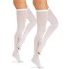 Relaxsan Antitrombo M2370A (2 Paia - Bianco, XL) calze autoreggenti per degenza con punta ispezionabile antiembolismo K1 compressione graduata 18-23 mmHg