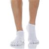 Relaxsan 650CS (Bianco 1/XS) Calzini con dita Uomo Donna, Fantasmini, Senza Elastico, Piedi Diabetici, Traspiranti, Cotone e Argento