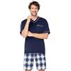 e.VIP OLAF S 202 - Pigiama da uomo in cotone, Blu marino, XL