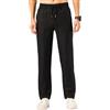 TONY BACKER Pantaloni Lino Uomo Leggero con Tasche Estivo da Yoga Pantaloni Casual da Spiaggia con Coulisse Elasticizzata in Vita F7221 (IT, Misura del girovita, 54, Regular, Regular, Khaki)