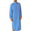 AIEOE Uomo Camicia da Notte a Manica Lunga Cotone Leggera Comoda Lunghe Maglie Pigiama