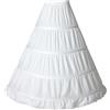 BEAUTELICATE Sottogonna Petticoat Lunga Donna Gonna Crinolina Rockabilly Vintage Sottoveste per Vestito Abito da Sposa Anni 50 Festa (34-40, M)