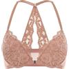 DOBREVA Donna Reggiseno Push Up Apertura Frontale Pizzo con Ferretto con Imbottito Scollatura Profonda Crema di caffè 4C
