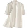 G-LIKE Camicie da uomo tangzhuang cinese - costumi tradizionali di arti marziali Kung Fu Tai Chi outfit uniforme a maniche corte capispalla giacca abbigliamento estivo per uomo - cotone, Nero , M
