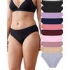 FINETOO 10er Pack Seamless Slips Damen Nahtlose Unterwäsche Sexy Hipster Panties Women Unterhosen Bequem Dessous Frauen Underwear Mehrpack