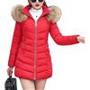 ORANDESIGNE Cappotto Donna Elegante Piumino Giacca Invernale Lungo Cappotti Eleganti Addensare Caldo Leggero Parka Outwear Trench Giubbotto A Rosso 42